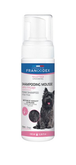 shampoing mousse sans rincage chien 150ml